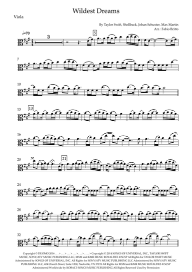 Wildest Dreams (arr. Fabio Britto)