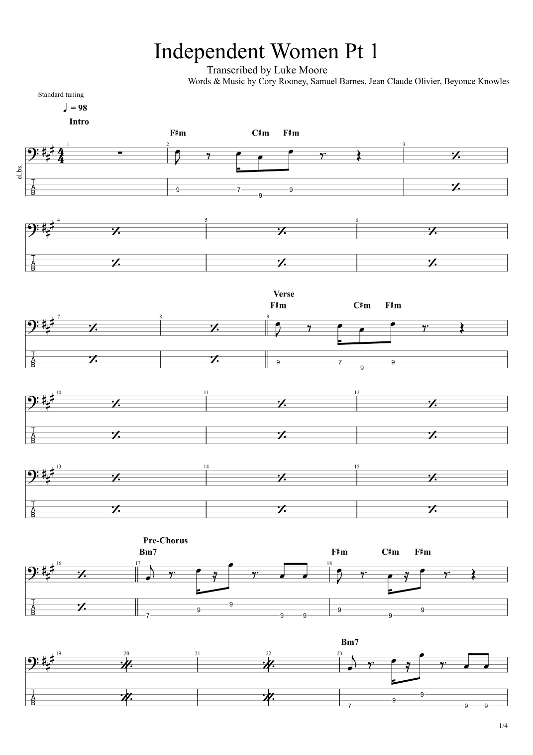 Independent Women Part I (arr. Luke Moore)