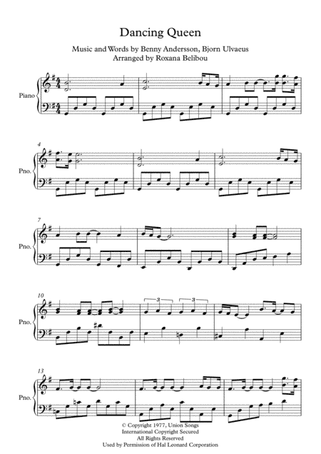 Dancing Queen (arr. Roxana Belibou)