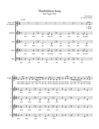 Thankfulness Song Medley (arr. Jeremy Morada)