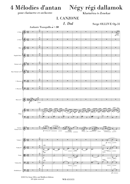 4 MELODIES D'ANTAN, OP. 31