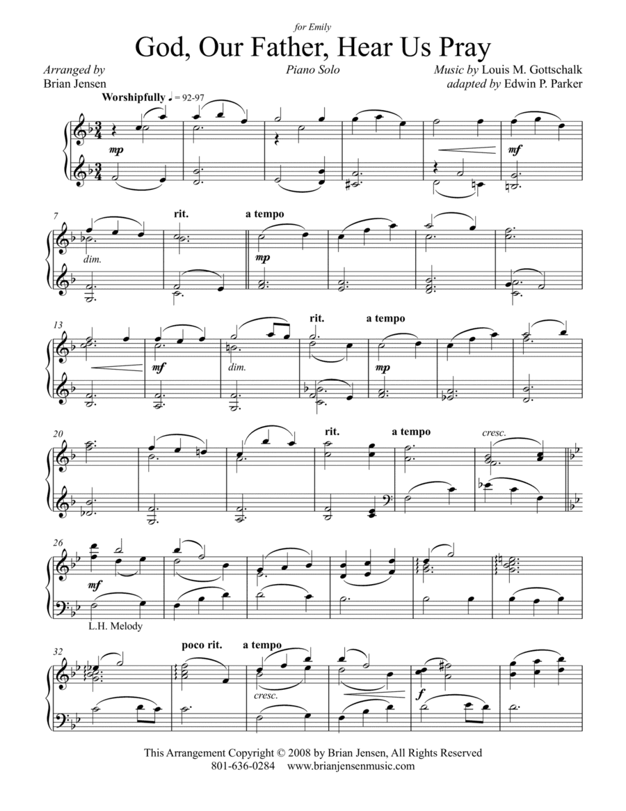 God, Our Father, Hear Us Pray (arr. Brian Jensen)