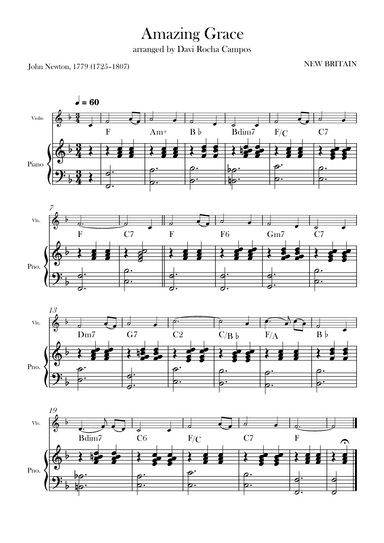 Amazing Grace (arr. Davi Rocha Campos)