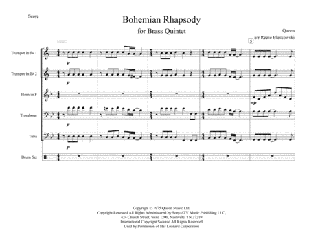 Bohemian Rhapsody (arr. Reese Blaskowski)