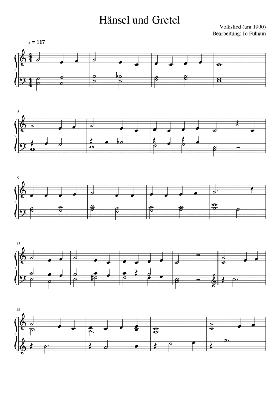 Hänsel und Gretel (arr. Jo Fulham)