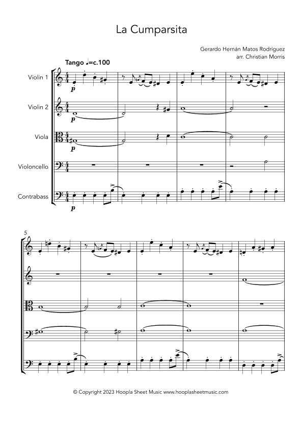 La Cumparsita (arr. Christian Morris)
