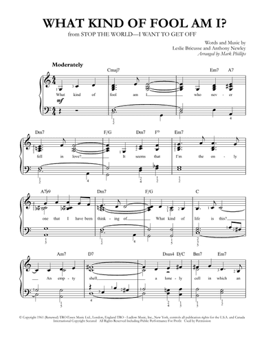 What Kind Of Fool Am I? (arr. Mark Phillips)