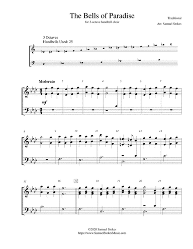 The Bells of Paradise - for 3-octave handbell choir (arr. Samuel Stokes)