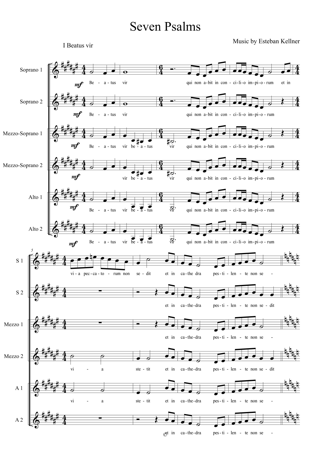 Seven Psalms I-Beatus Vir