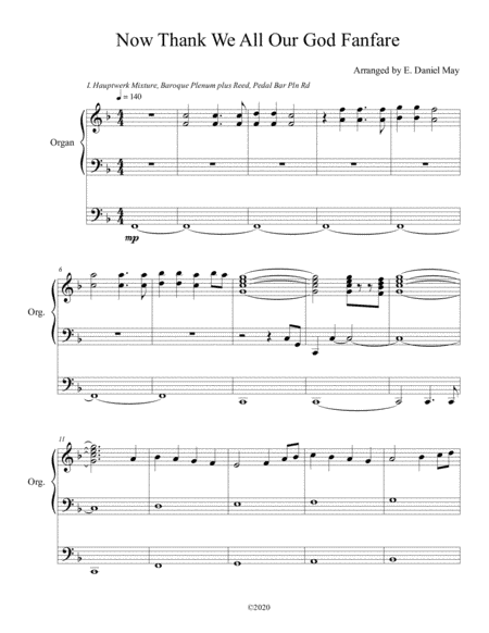 Now Thank We All Our God Fanfare (arr. E. Daniel May)