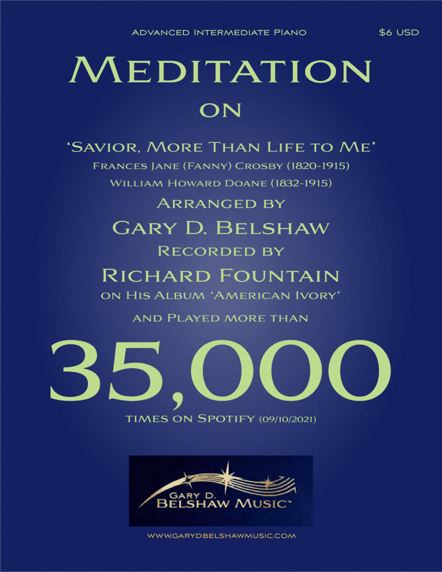 Meditation on "Savior, More Than Life to Me" (arr. Gary D. Belshaw (ASCAP))