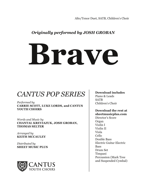 Brave (arr. Keith McCauley)