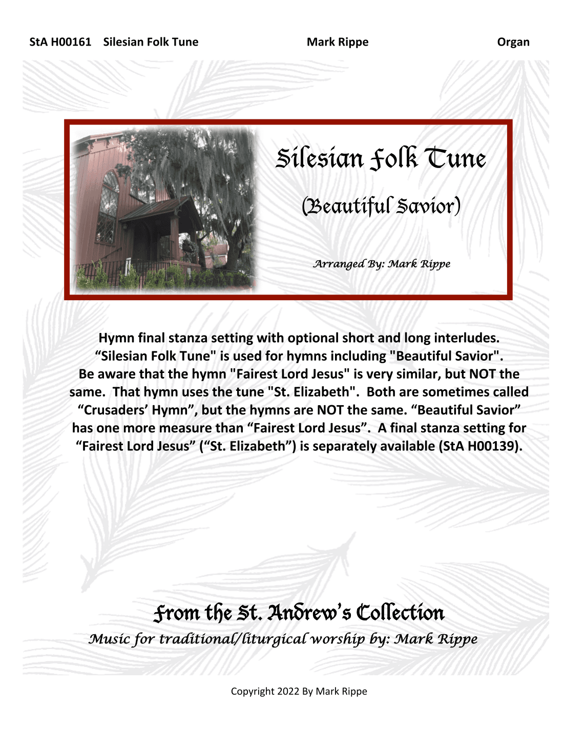 Silesian Folk Tune (Beautiful Savior)  StA H00161 (arr. Mark Rippe)