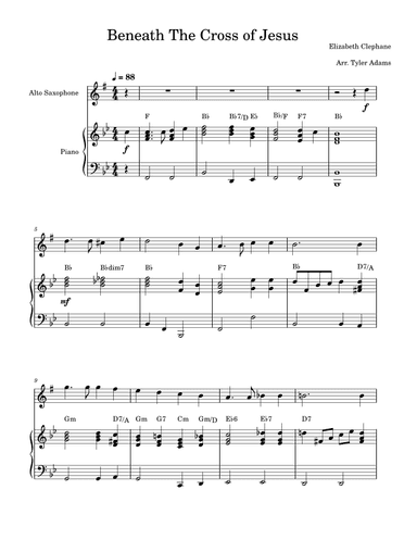 Beneath The Cross Of Jesus (arr. Tyler Adams)