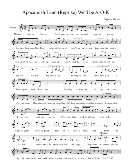 Apocamish Land Reprise (We'll Be A-O-K)