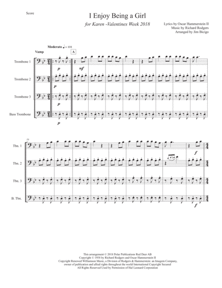 I Enjoy Being A Girl (arr. Jim Bicigo)
