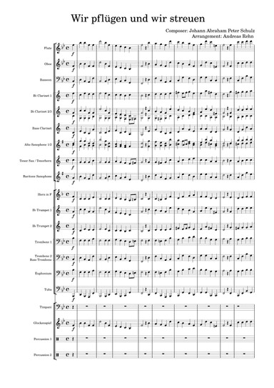 Wir pflügen und wir streuen (arr. Andreas Rehn)