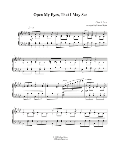 Open My Eyes, That I May See (arr. Raluca Bojor)