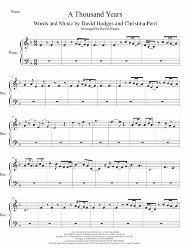 A Thousand Years (arr. Kevin Busse)