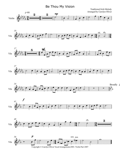 Be Thou My Vision Violin Accompaniment (arr. Carolyn Oliver)