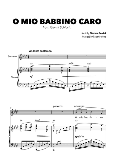 O Mio Babbino Caro (arr. Tiago Cordeiro)