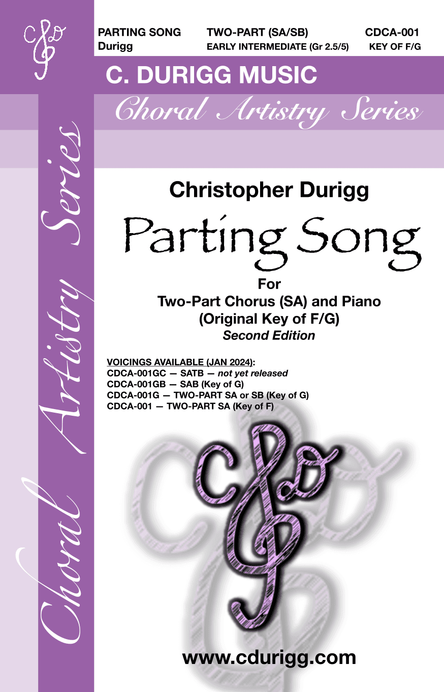 Parting Song (SA, Original Key of F) - Second Edition (arr. Christopher Durigg)