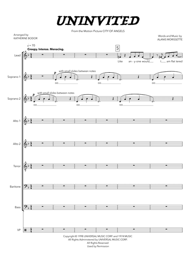 Uninvited (arr. Katherine Bodor)