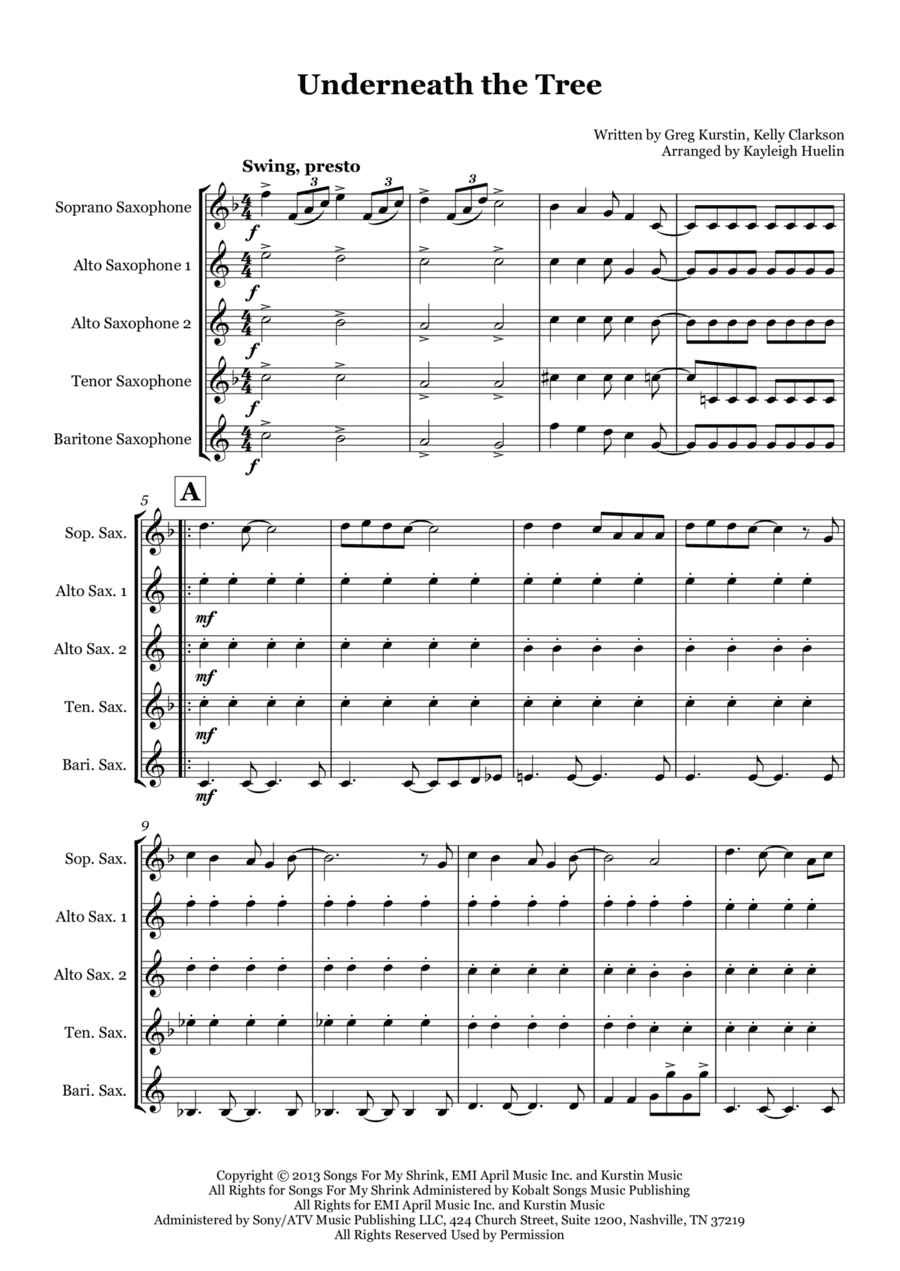 Underneath The Tree (arr. Kayleigh Huelin)