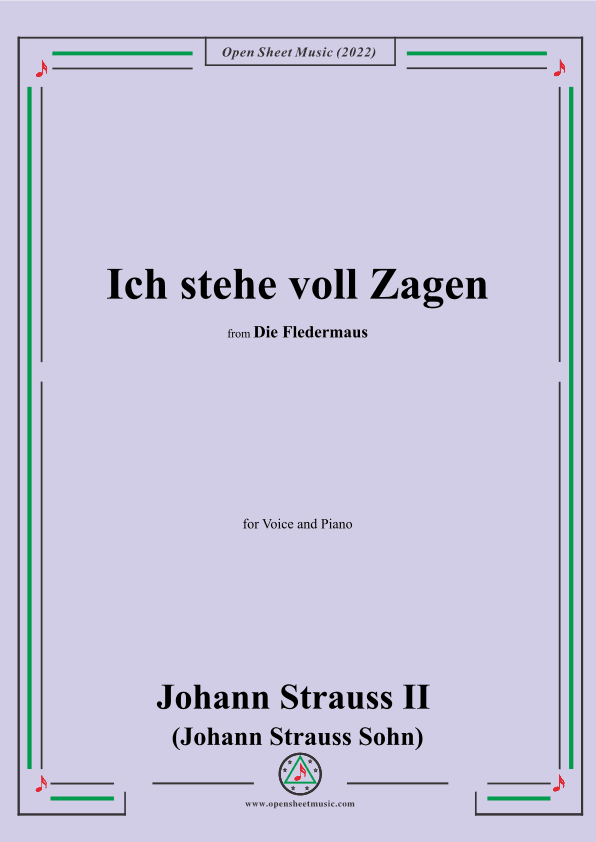 Johann Strauss II-Ich stehe voll Zagen(No.15) (arr. OSM Press)