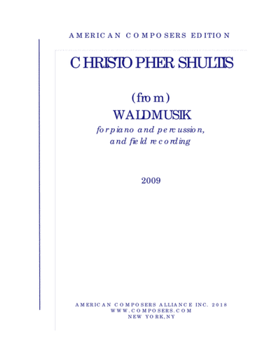 [Shultis] From Waldmusik