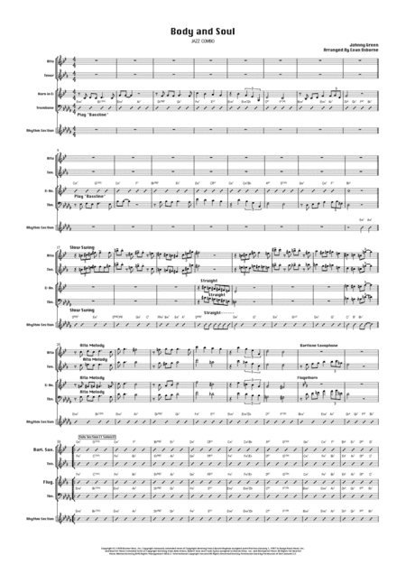 Body And Soul  from THREE'S A CROWD (arr. Evan Osborne)