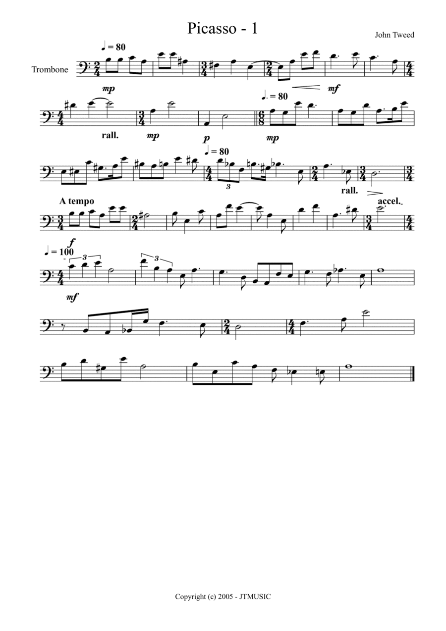 Picasso 1 for Trombone