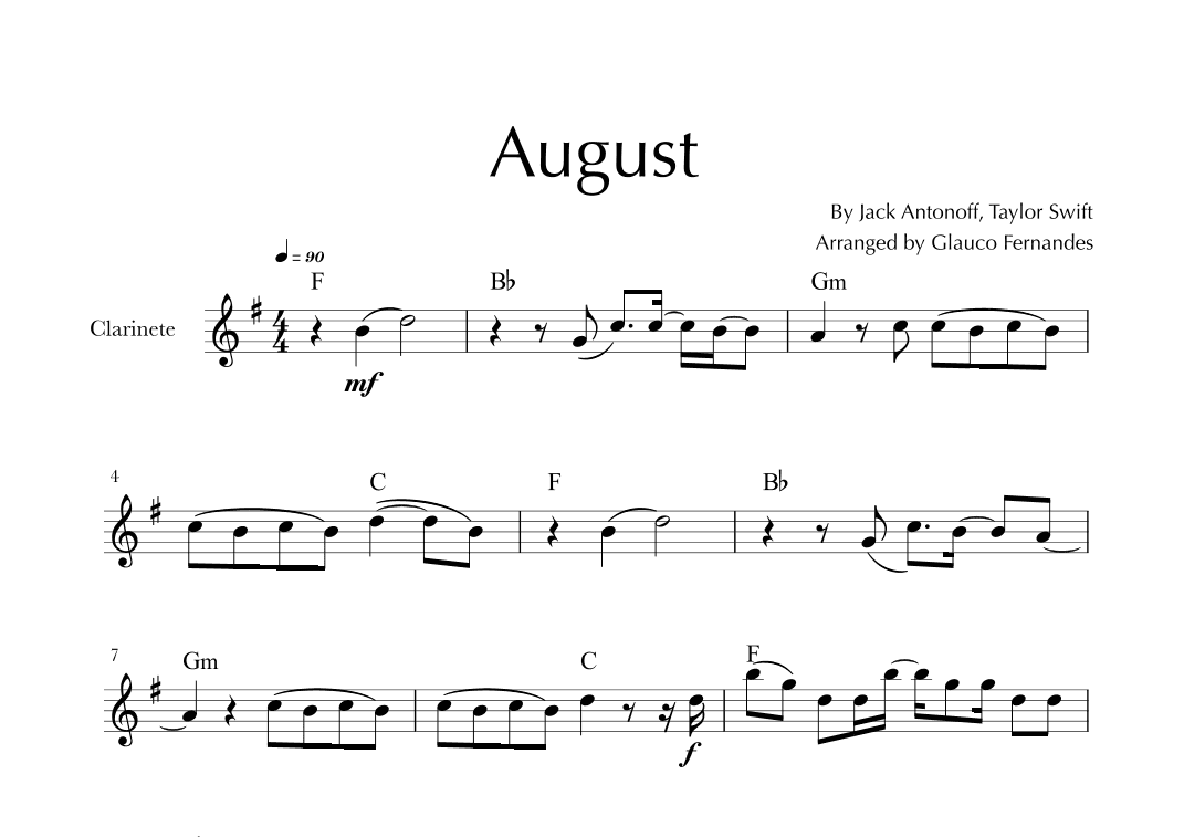 August (arr. Glauco Fernandes)