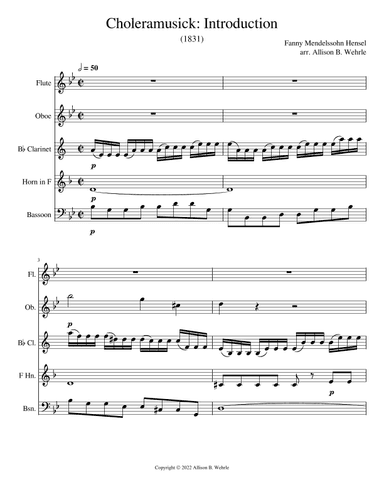 Choleramusick: Introduction (arr. Allison B. Wehrle)