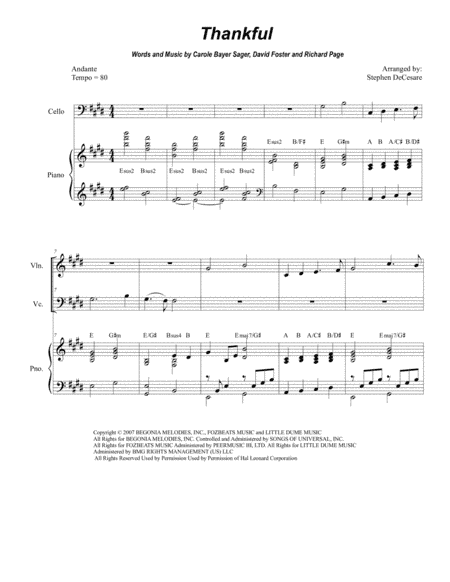Thankful (arr. Stephen DeCesare)