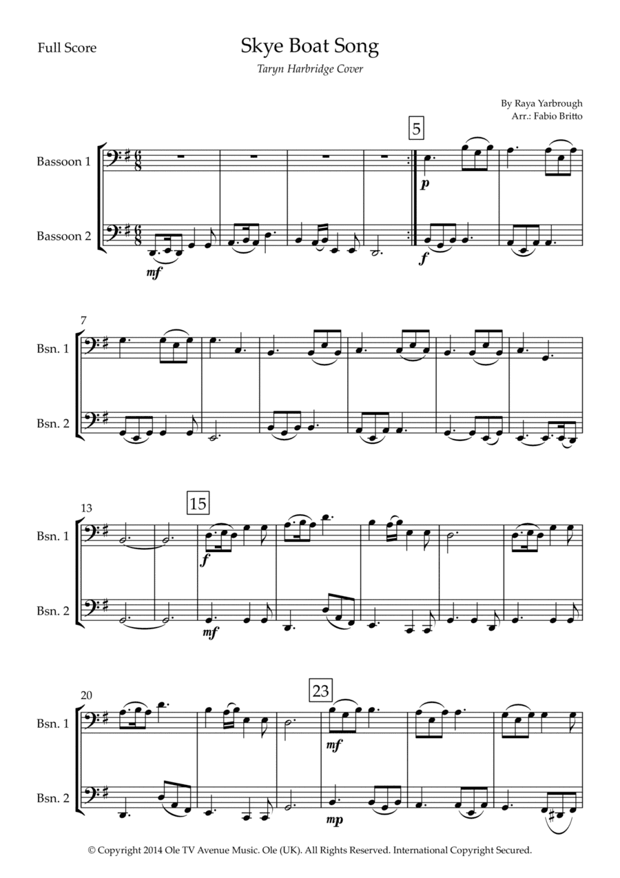 Skye Boat Song (arr. Fabio Britto)