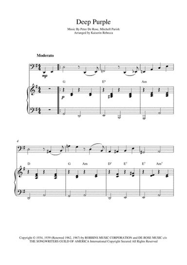 Deep Purple (arr. Kaiserin Rebecca)