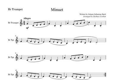 Minuet (arr. Zachary Corbett)