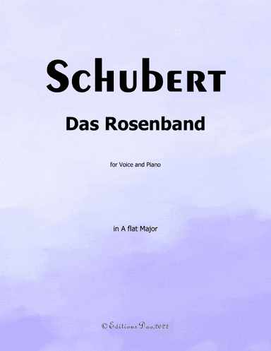 Das Rosenband, by Schubert, in A flat Major (arr. Editions Dao)