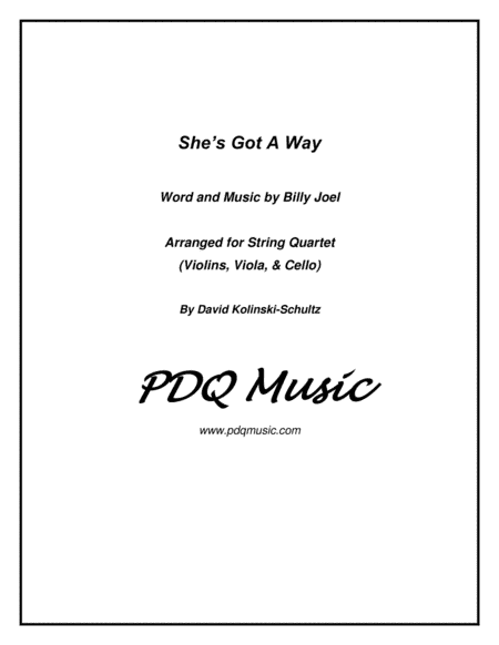 She's Got A Way (arr. David Kolinski-Schultz)