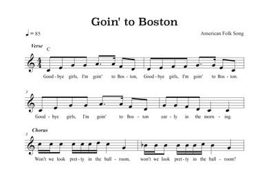 Goin' to Boston (arr. Riverside Guitar School)