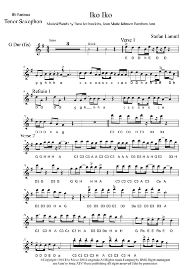 Iko Iko (arr. Stefan Lamml)
