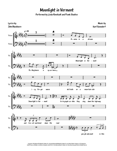 Moonlight In Vermont (arr. David Lartey)