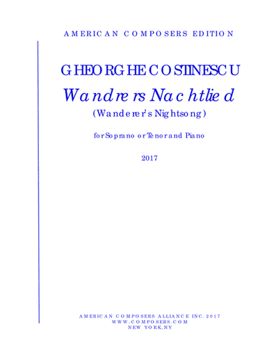 [Costinescu] Wandrers Nachtlied