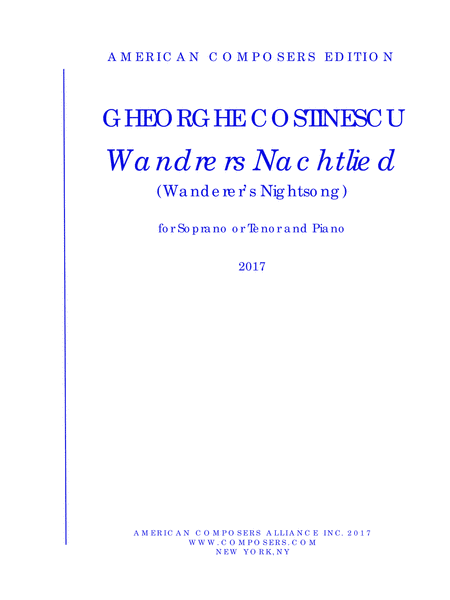 [Costinescu] Wandrers Nachtlied