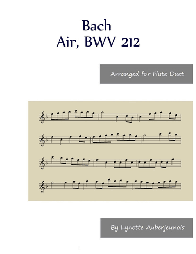 Air, BWV 212 - Flute Duet (arr. Lynette Auberjeunois)