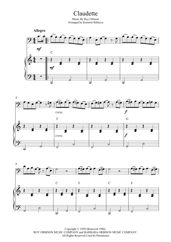 Claudette (arr. Kaiserin Rebecca)