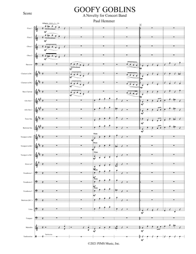 Goofy Goblins - Novelty for Concert Band