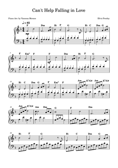 Can't Help Falling In Love (arr. Vanessa Moraes)