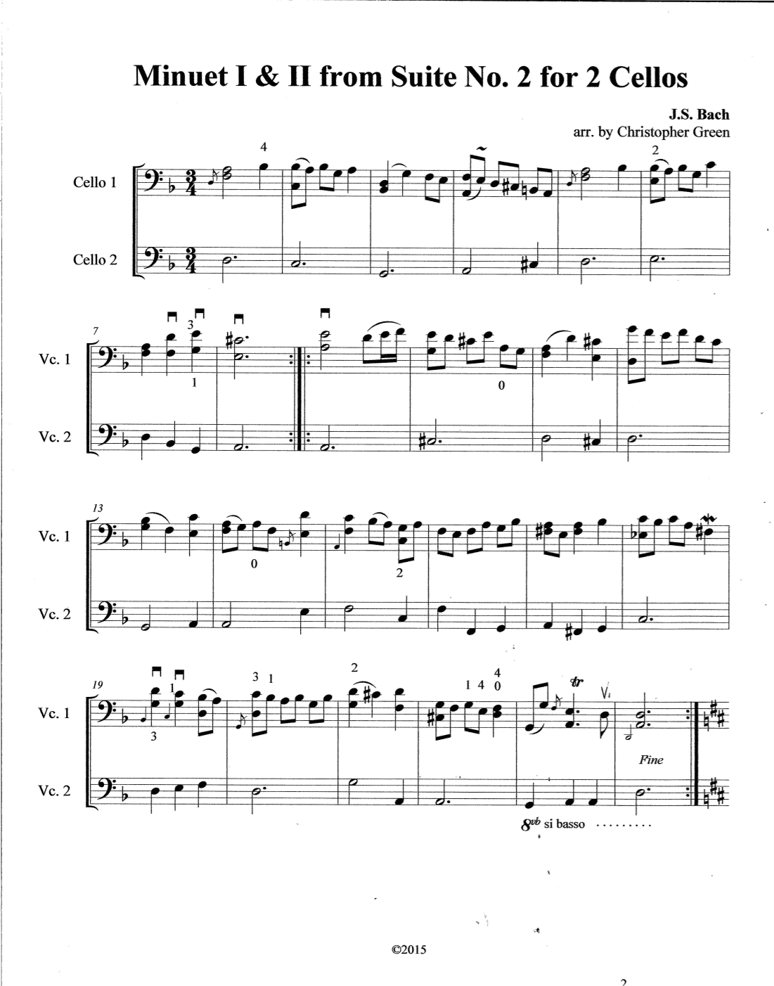 Minuet No. 1 and 2 (arr. Christopher Green)